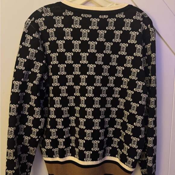 Nancy Tang Black and White Men's Cardigan - Picture 2 of 6